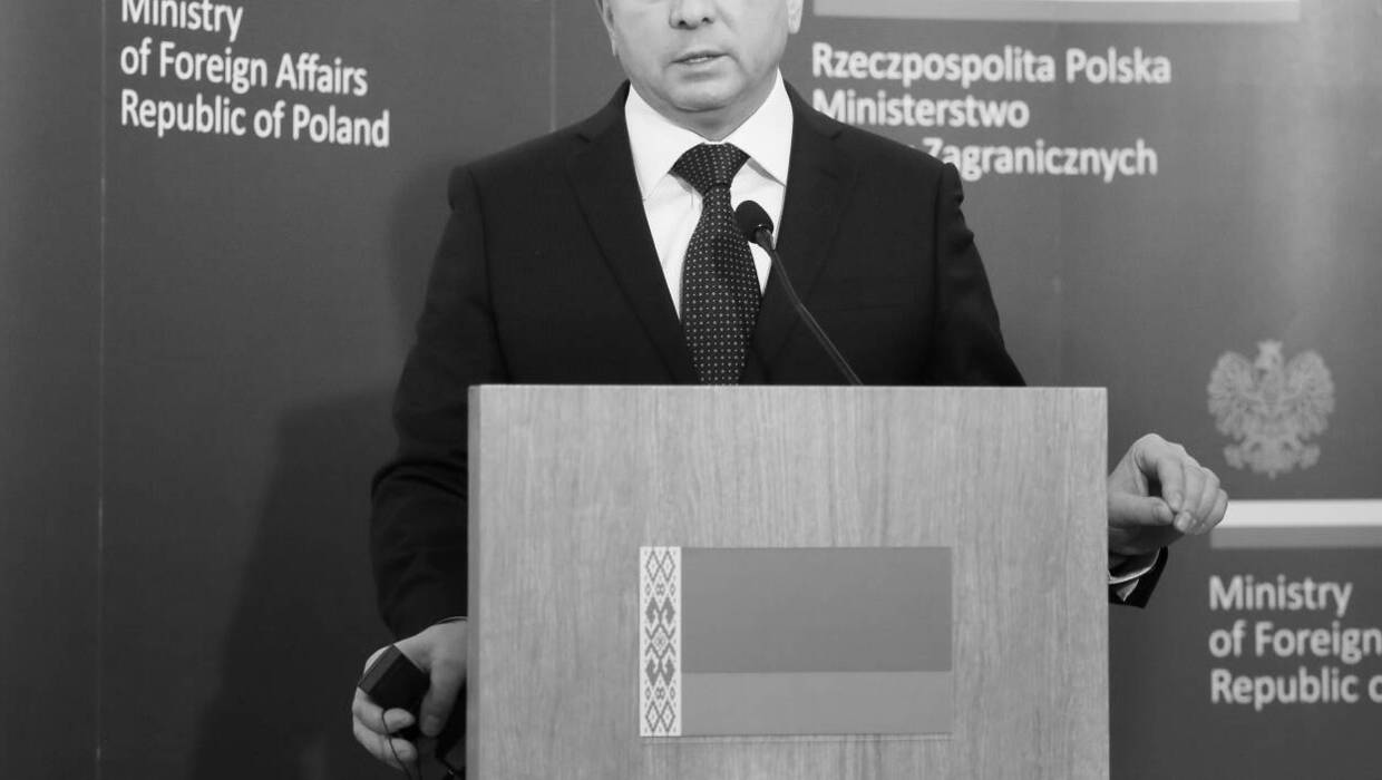 Minister spraw zagranicznych Białorusi Uładzimir Makiej podczas wizyty w Polsce w 2016r. Fot. PAP/Paweł Supernak