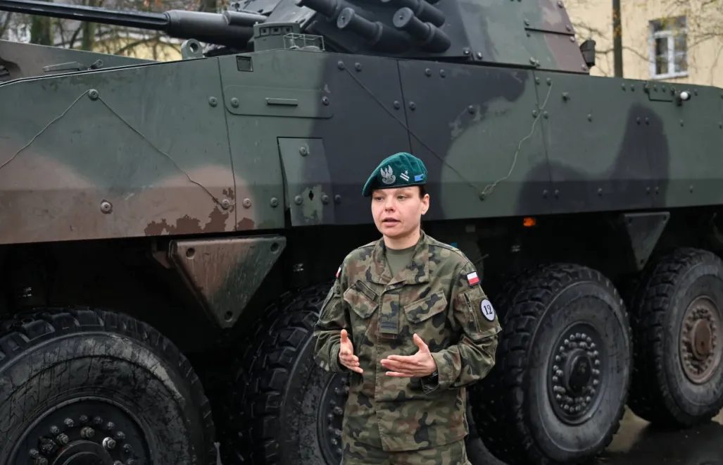 Major Katarzyna Lachowicz. Fot. PAP/Marcin Bielecki