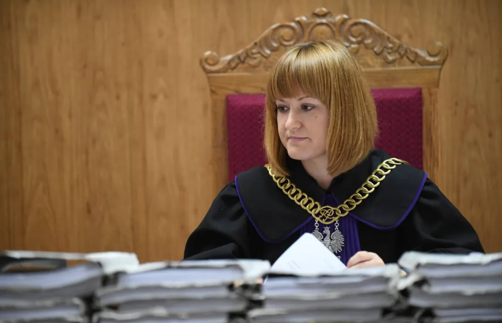 Sędzia Marta Pilśnik na sali rozpraw, fot. PAP/ Bartłomiej Zborowski