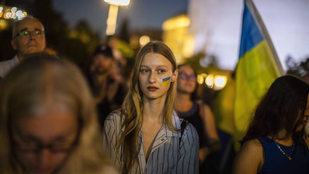 Izrael, Dzień Niepodległości Ukrainy, Fot. PAP/DPA/Ilia Yefimovich