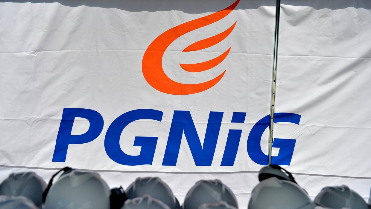 Logo PGNiG, fot. PAP/Darek Delmanowicz