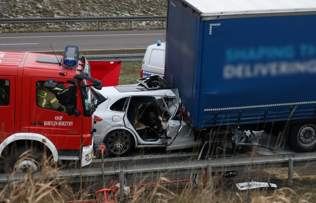 Miejsce wypadku. Fot. PAP/ Artur Reszko