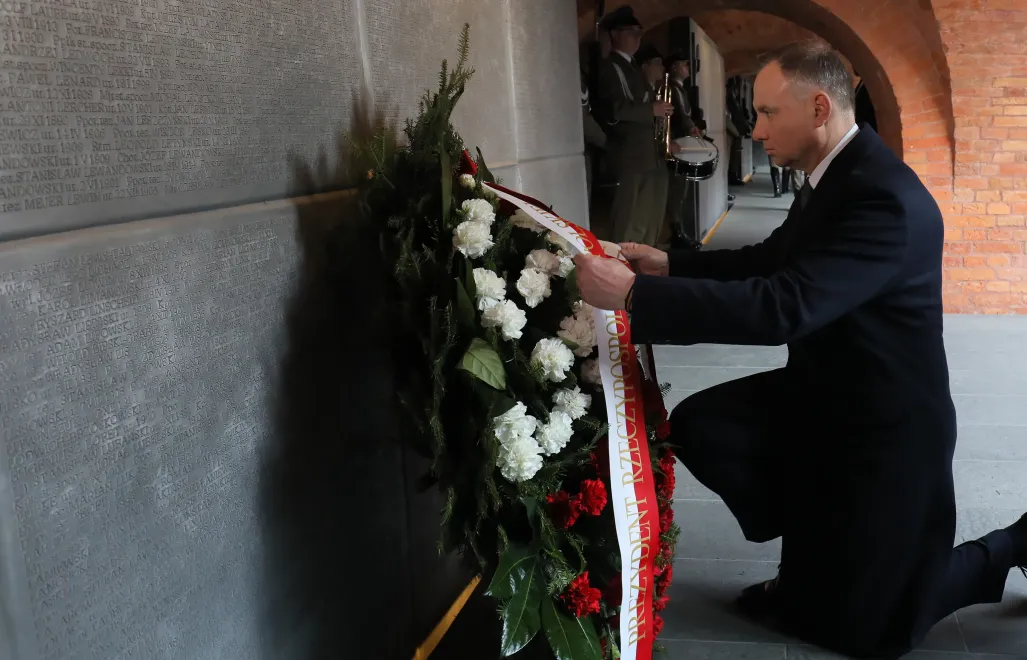 Prezydent Andrzej Duda uczcił ofiary zbrodni katyńskiej. Fot. PAP/Paweł Supernak