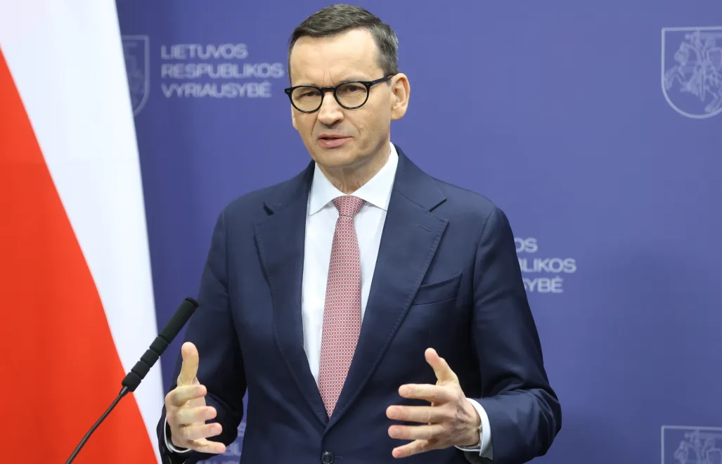 Premier Mateusz Morawiecki w Wilnie Fot. PAP/ Rafał Guz 
