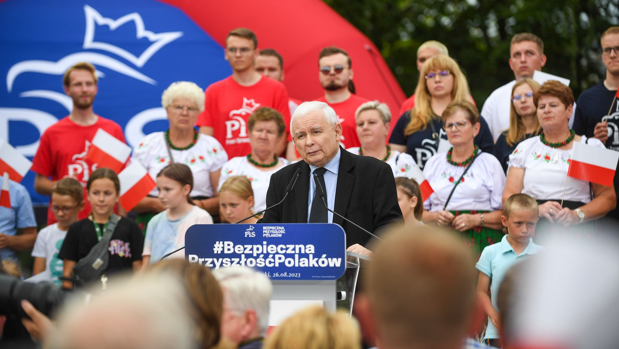 Jarosław Kaczyński w Sokołowie Podlaskim, fot. twitter.com, screenshot/@pisorgpl