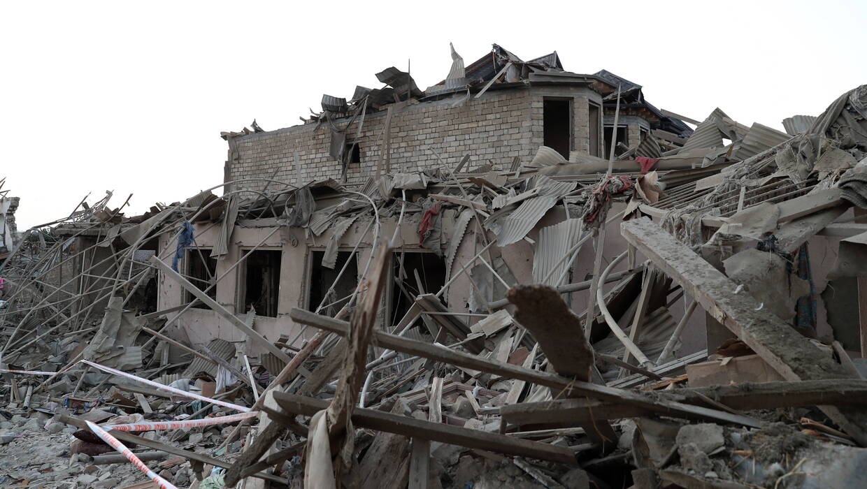 Zniszczenia w Górskim Karabachu. Fot. PAP/EPA/AZIZ KARIMOV 
