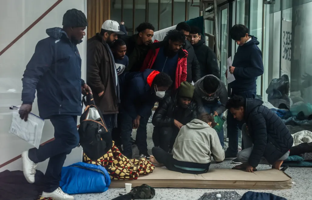 Imigranci w Brukseli Fot. PAP/EPA/STEPHANIE LECOCQ