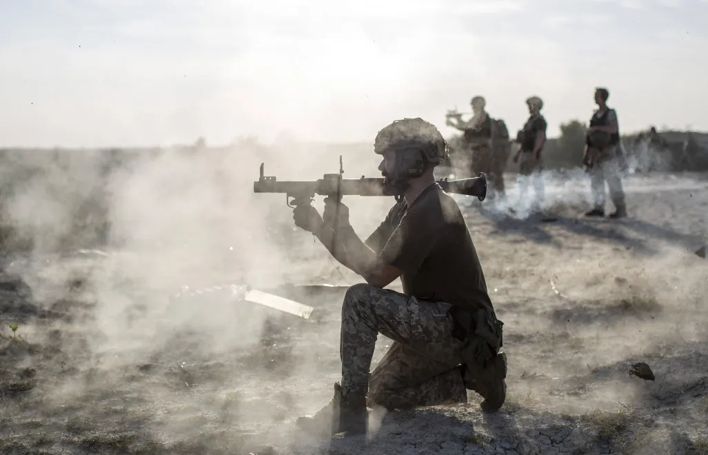 Żołnierze 57. Brygady Sił Zbrojnych Ukrainy. Zdj. ilustracyjne. Fot.. PAP/Narciso Contreras / Anadolu Agency/ABACAPRESS.COM 