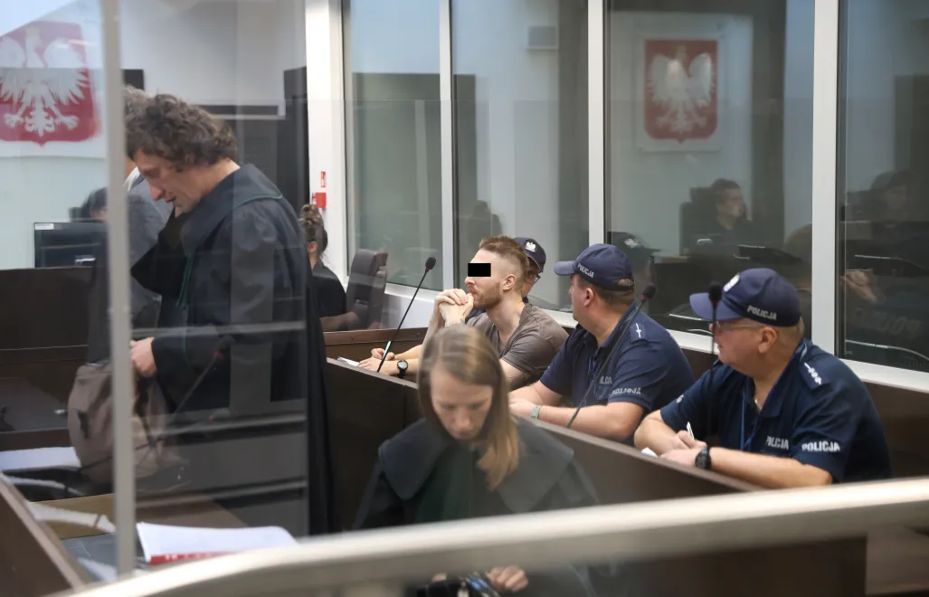 Oskarżony Jan S. w siedzibie Sądu Okręgowego Warszawa-Praga. Fot. PAP/Rafał Guz