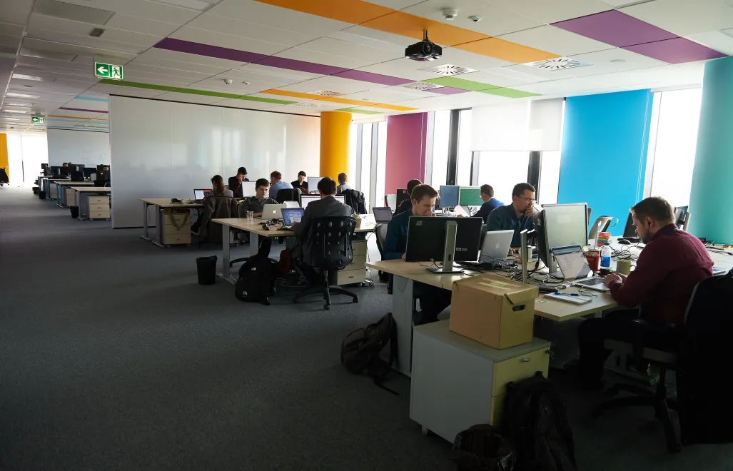 Open space w biurze. Zdj. ilustracyjne. Fot. PAP/Adam Warżawa