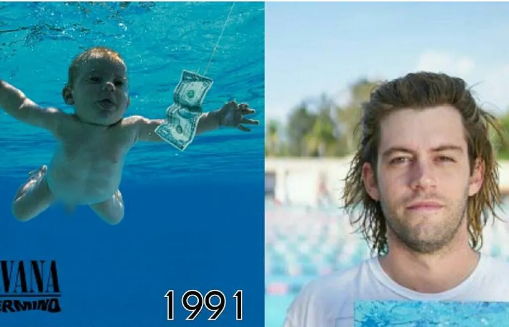 Spencer Elden (the baby from Nirvana's "Nevermind" album). Fot. musingonmusic 