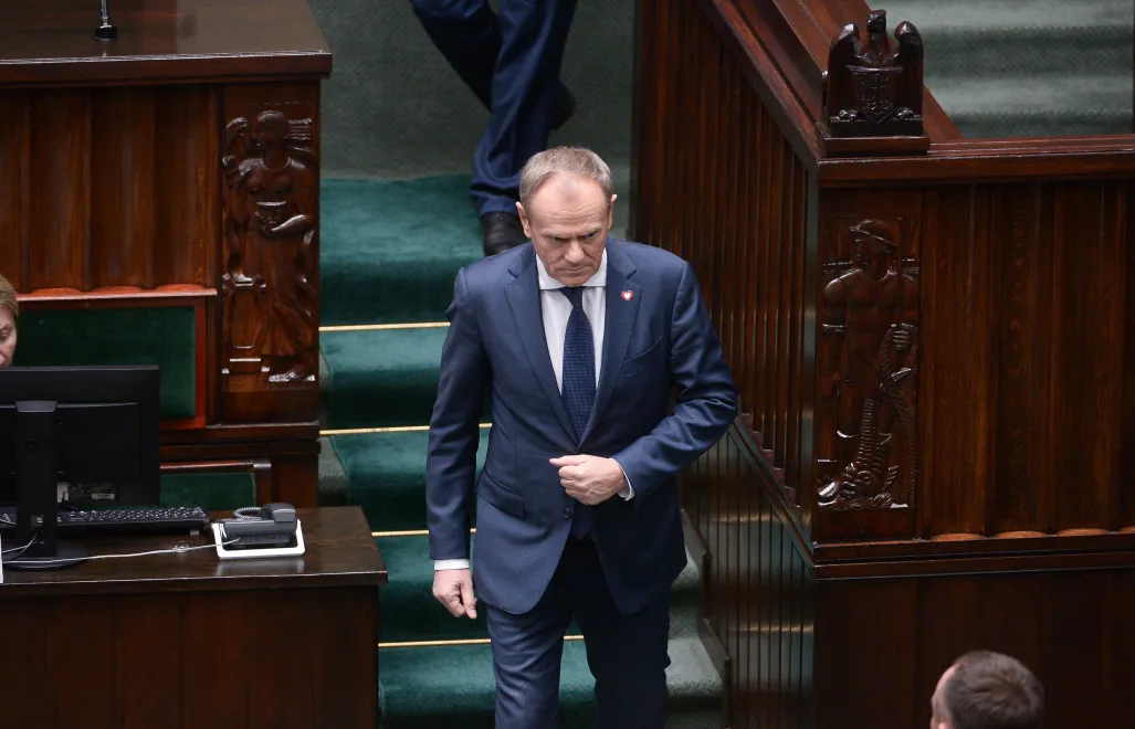 Premier Donald Tusk w Sejmie. PAP/Marcin Obara