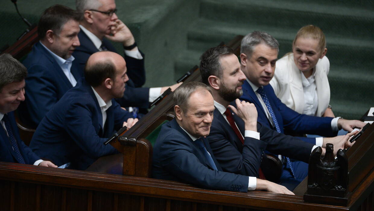 Premier i członkowie rządu w Sejmie Fot. PAP/Marcin Obara