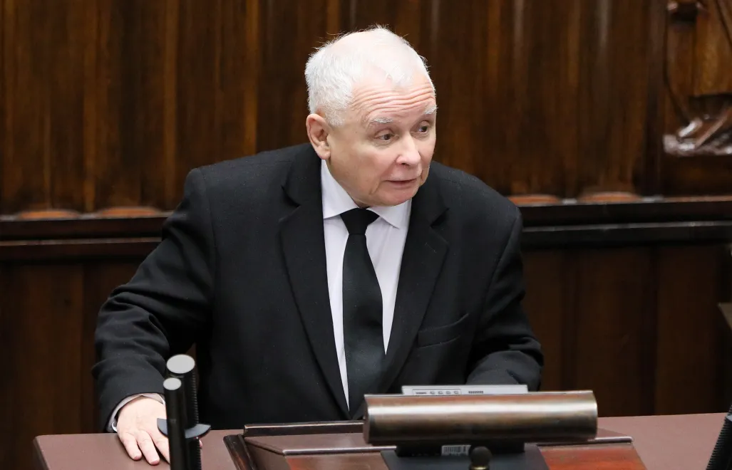 Jarosław Kaczyński w Sejmie 11 grudnia 2023 r., Fot. PAP/Paweł Supernak