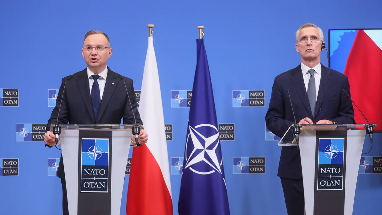 Prezydent RP Andrzej Duda i sekretarz generalny NATO Jens Stoltenberg. Fot. PAP/Leszek Szymański