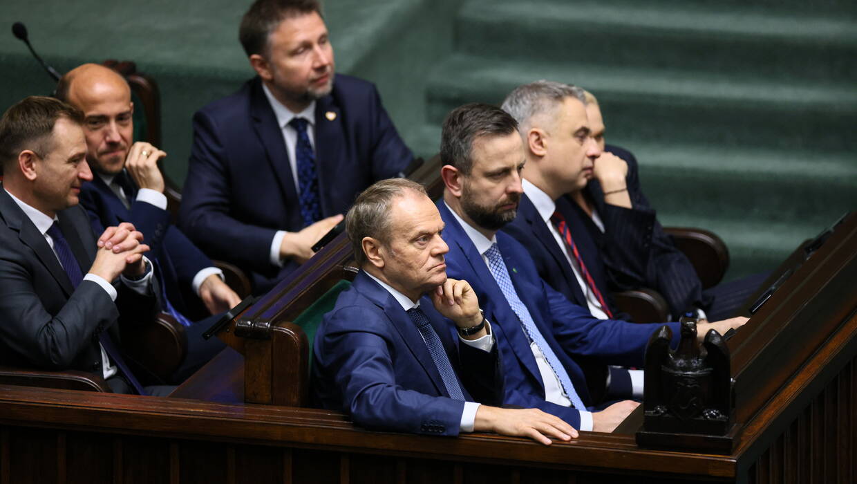 Rząd Donalda Tuska na posiedzeniu Sejmu, fot. PAP/Leszek Szymański
