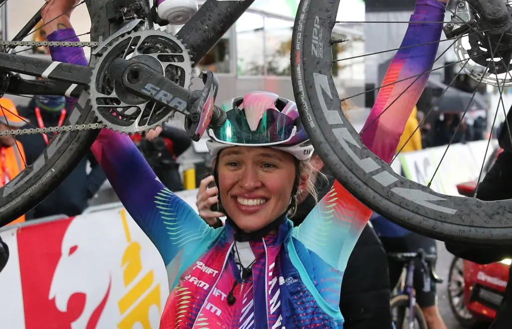 Katarzyna Niewiadoma. Fot. PAP/EPA/	FRANCOIS WALSCHAERTS