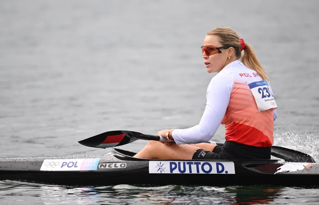 Dominika Putto po wyścigu eliminacyjnym K-1 500 m podczas rywalizacji kajakarek, fot. PAP/Rafał Oleksiewicz