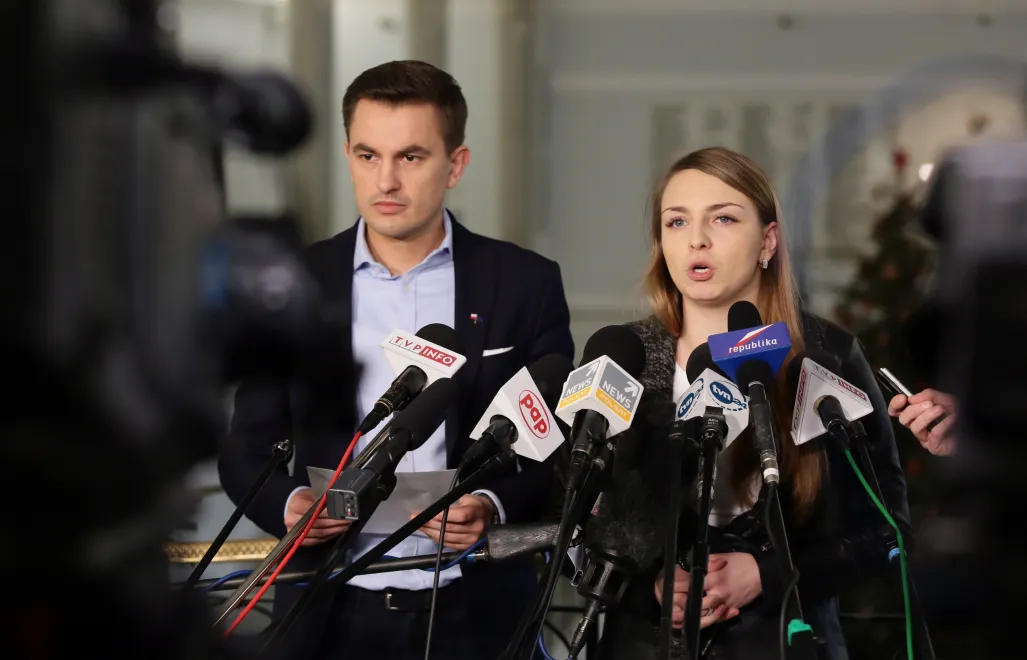 Arkadiusz Myrcha i Kinga Gajewska. Fot. PAP/Tomasz Gzell