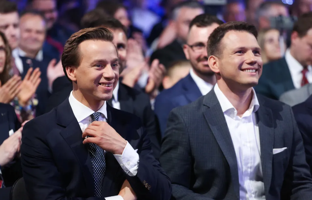 Krzysztof Bosak, Sławomir Mentzen. Fot. PAP/Albert Zawada