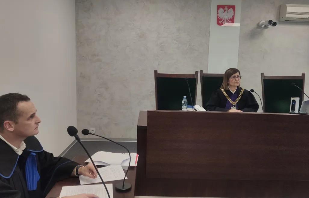 Sędzia Arleta Konieczna i radca prawny Radosław Cegła