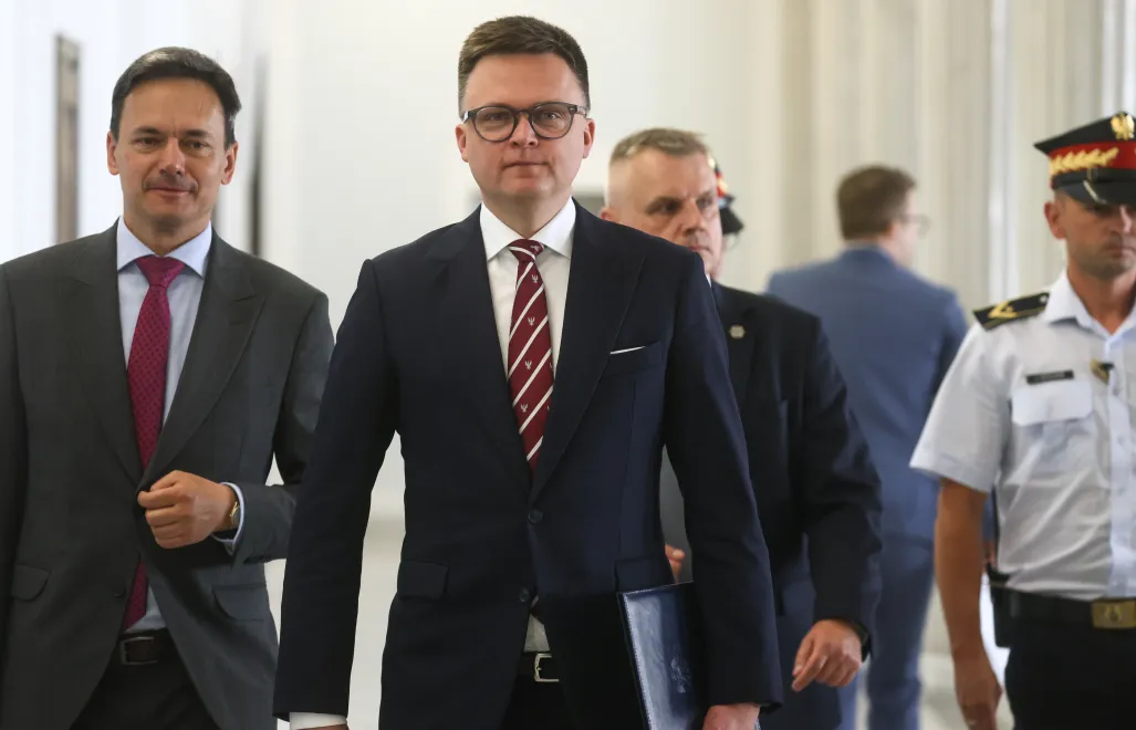 Jacek Cichocki (z lewej) i Szymon Hołownia Fot. PAP/Leszek Szymański 