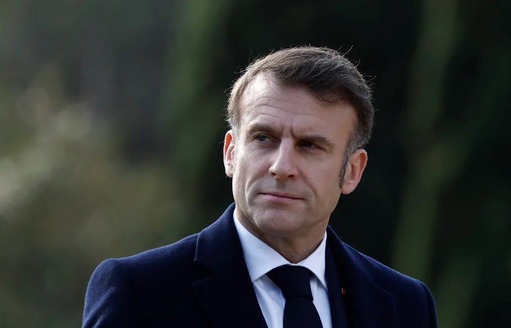 Prezydent Francji Emmanuel Macron. Fot. PAP/EPA/	Christian Hartmann / POOL
