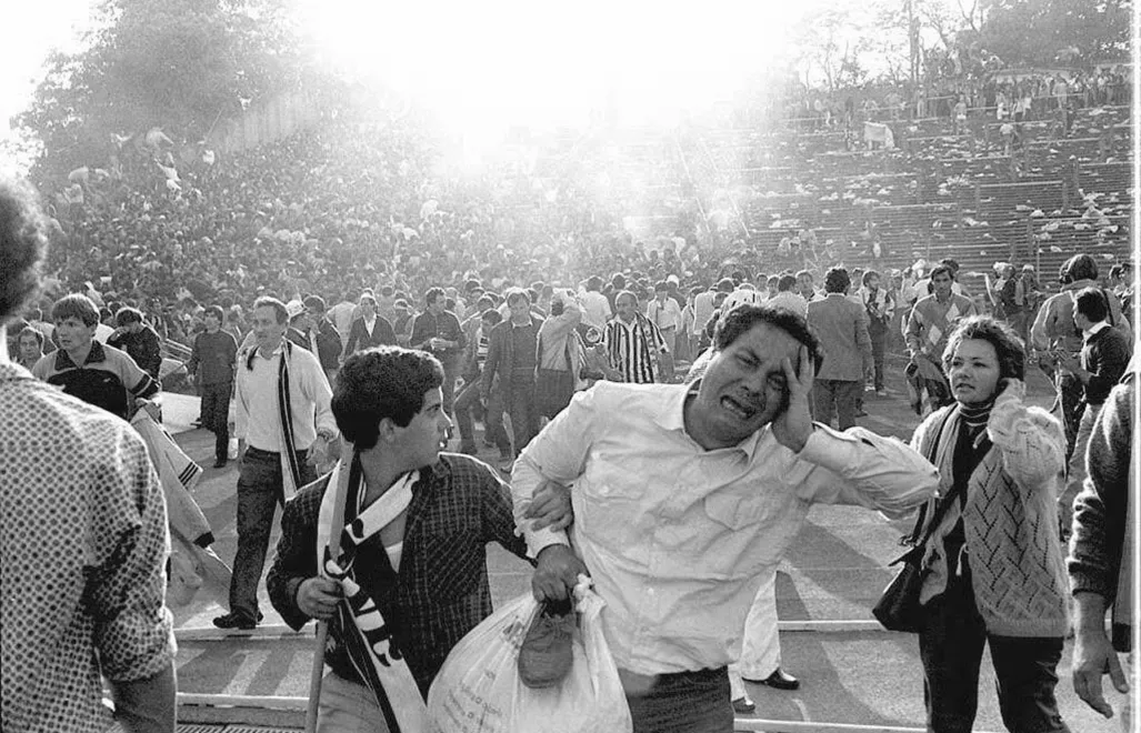 Tragedia na brukselskim stadionie Heysel Fot. PAP/EPA/ANSA/STR