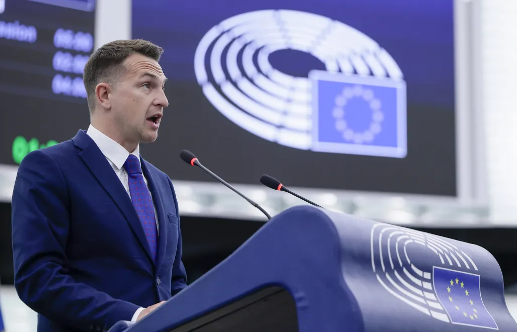 European Union Minister Adam Szlapka. Fot. PAP/EPA/	RONALD WITTEK