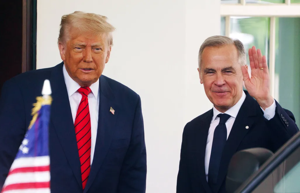 Donald Trump i Mark Carney Fot. PAP/EPA/WILL OLIVER