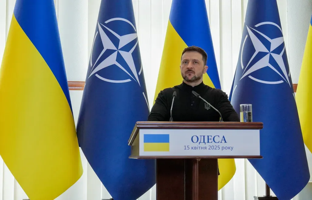 Prezydent Ukrainy Wołodymyr Zełenski. Fot. PAP/Alena Solomonova