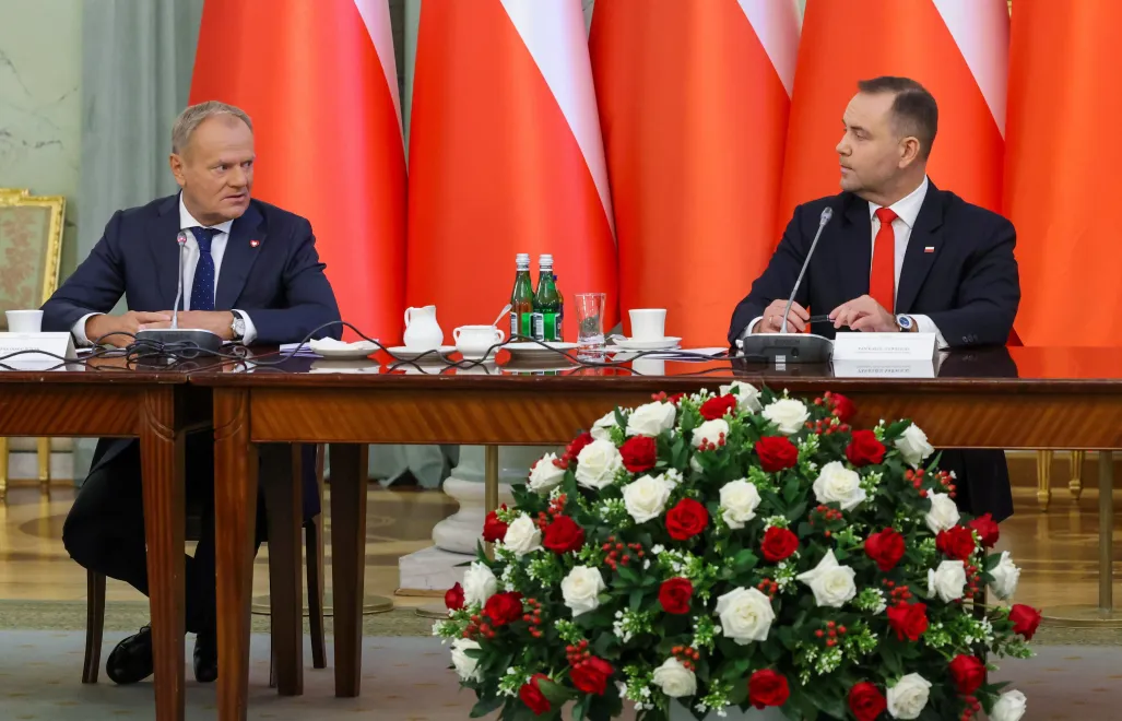 Дональд Туск і Кароль Навроцький. Fot. PAP/Albert Zawada