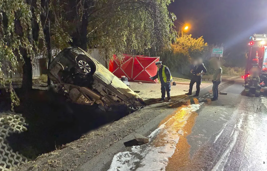 Do wypadku doszło około północy z czwartku na piątek. Fot. Komenda Powiatowa Policji w Wieliczce