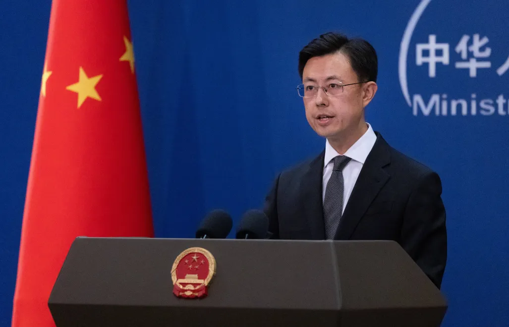 Chinese Ministry of Foreign Affairs spokesperson Guo Jiakun. Photo. PAP/EPA/JESSICA LEE