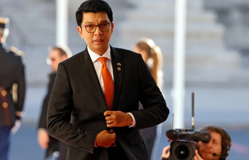 Były prezydent Madagaskaru Andry Rajoelina, fot. PAP/EPA/AFP POOL/LUDOVIC MARIN / POOL