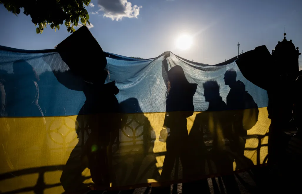 Flaga Ukrainy. Fot. PAP/EPA/MARTIN DIVISEK