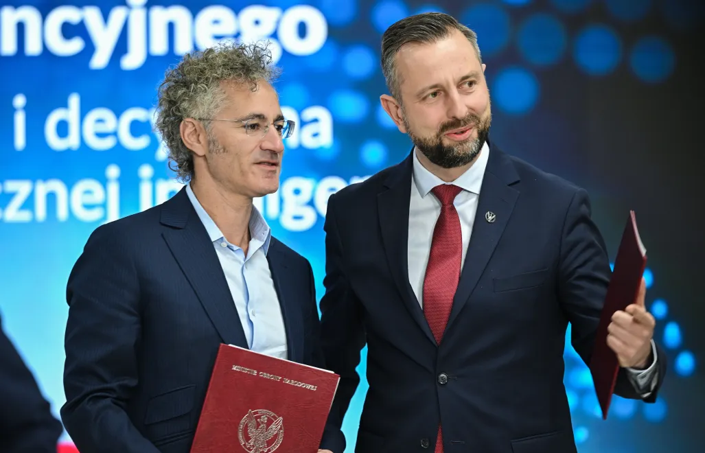 Alex Karp i Władysław Kosiniak-Kamysz Fot. PAP/Radek Pietruszka