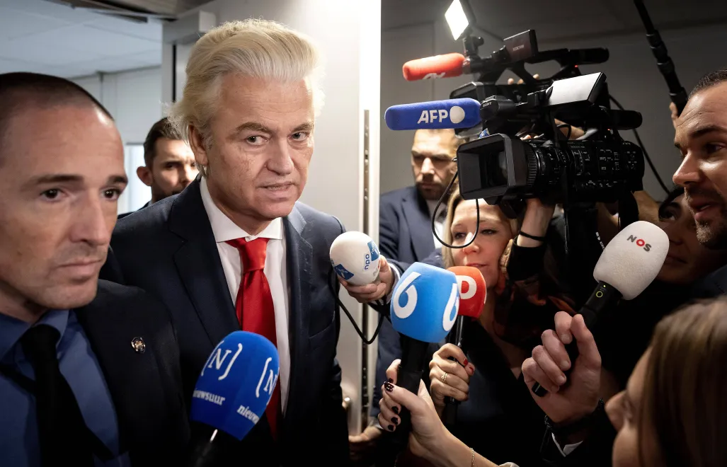 Lider Partii Wolności Geert Wilders, fot. PAP/EPA/ANP/REMKO DE WAAL/REMKO DE WAAL