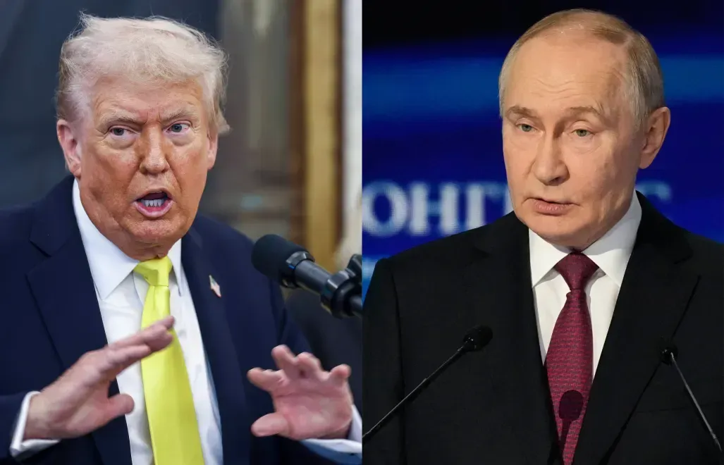 Donald Trump i Władimir Putin Fot. PAP/EPA/JIM LO SCALZO/POOL/ALEXANDER ZEMLIANICHENKO/AP POOL