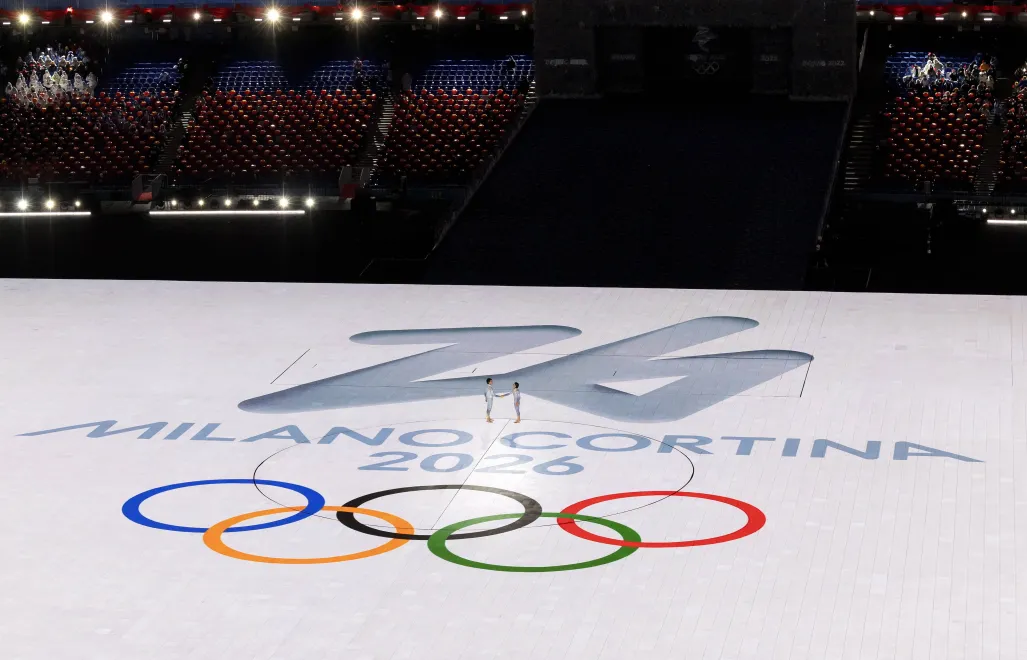 Logo igrzysk na stadionie Fot. PAP/EPA/SALVATORE DI NOLFI