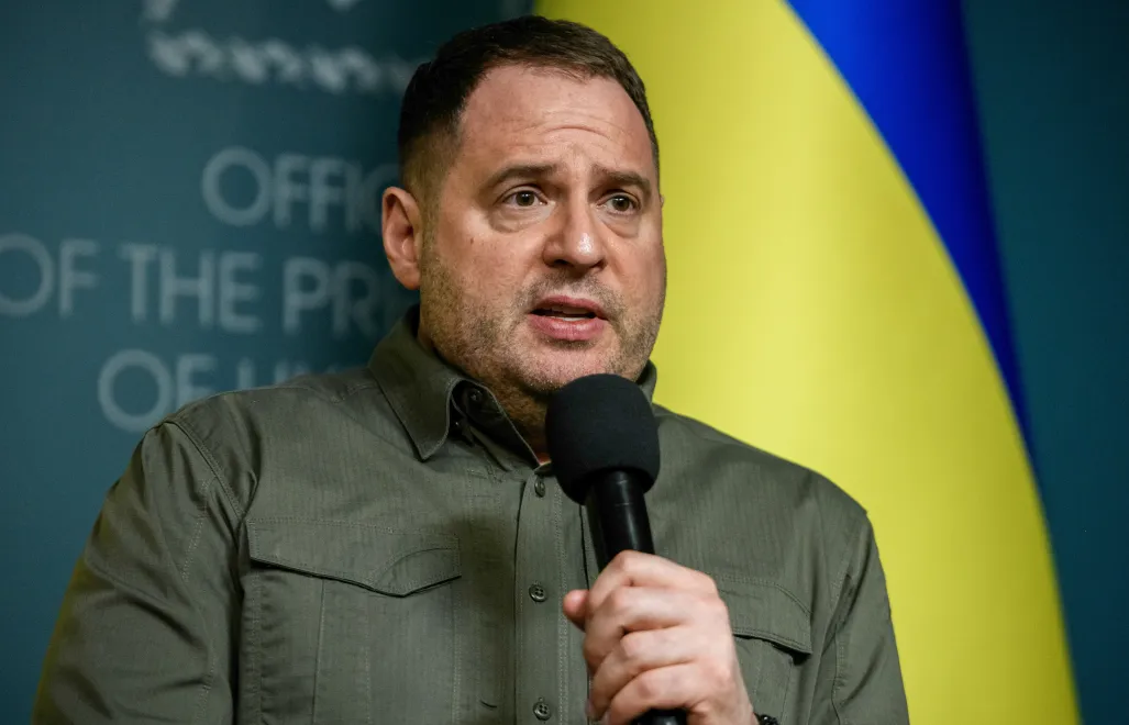 Szef kancelarii prezydenta Ukrainy Andrij Jermak. Fot. PAP/Vladyslav Musiienko