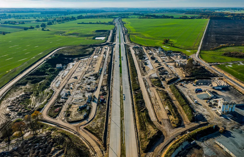 Oddanie do użytku całości Trasy Kaszubskiej od Gdyni Wielkiego Kacka do Słupska planowane jest w I połowie 2026 roku. Fot. X/GDDKiA Gdańsk