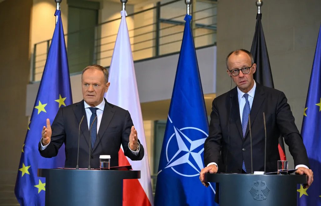 Donald Tusk i Friedrich Merz Fot. PAP/Radek Pietruszka