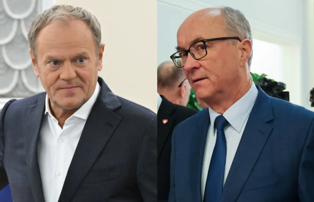 Premier Donald Tusk i marszałek Sejmu Włodzimierz Czarzasty. Fot. PAP/Albert Zawada/Radek Pietruszka