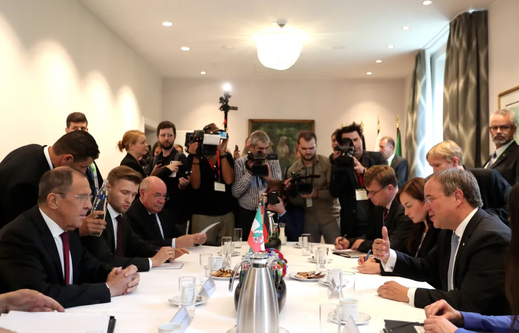 "Петербургский диалог". 2019 г. Fot. PAP/EPA/FRIEDEMANN VOGEL / POOL