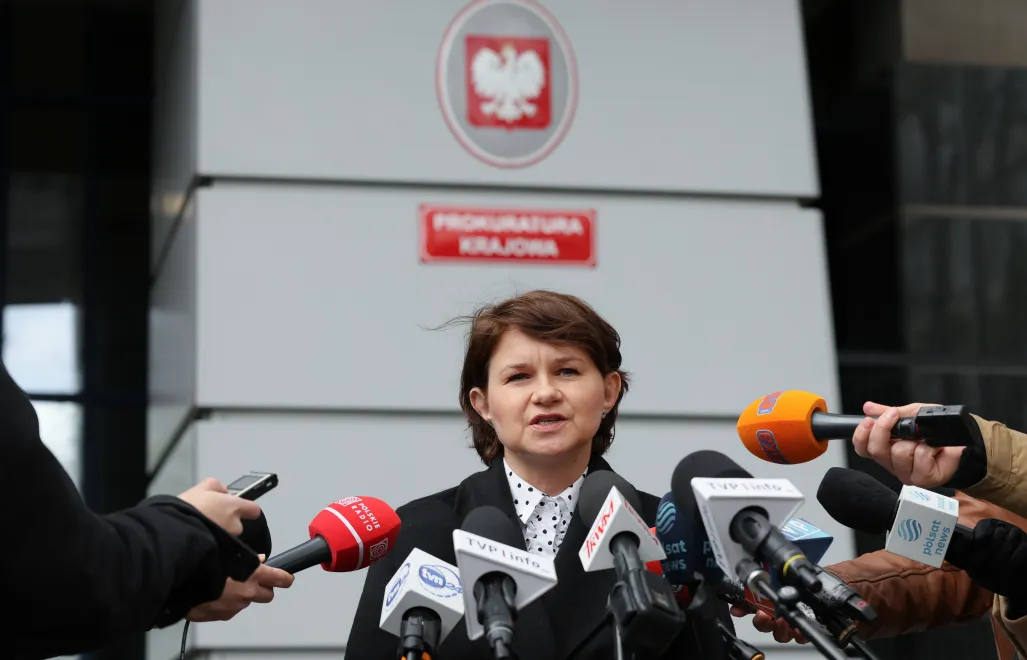 Prok. Katarzyna Calów–Jaszewska z działu prasowego Prokuratury Krajowej Fot. PAP/Paweł Supernak