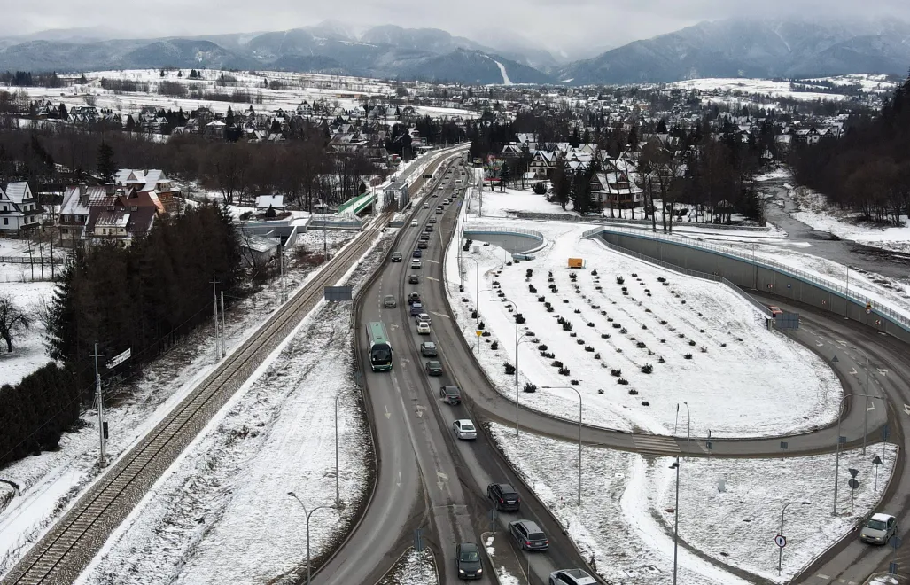 Korki na Zakopiance Fot. PAP/Grzegorz Momot