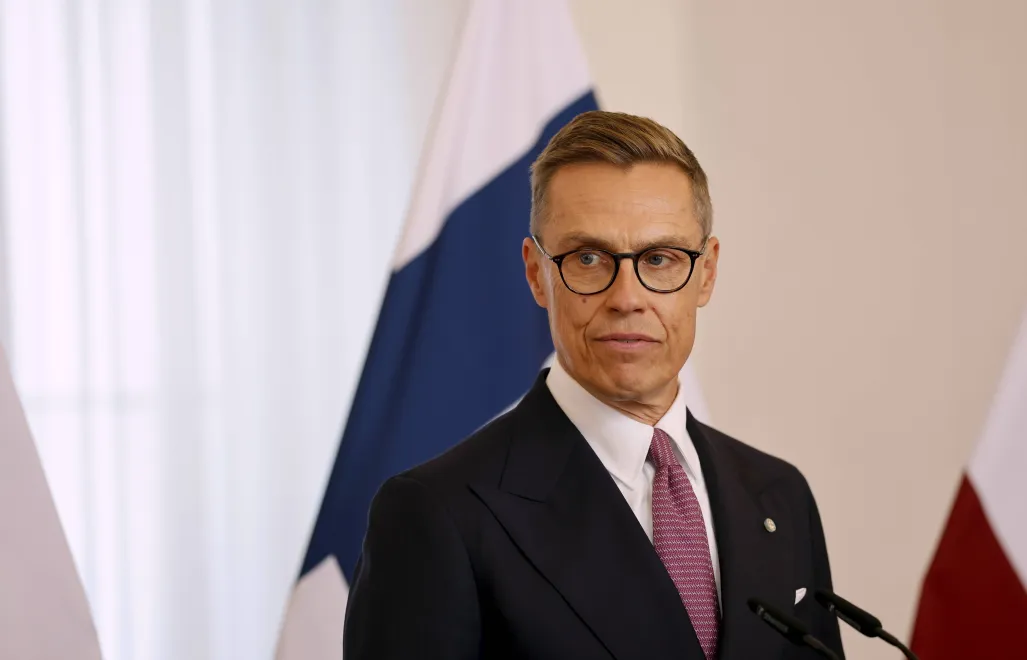 Президент Фінляндії Александр Стубб. Fot. PAP/EPA/TOMS KALNINS 