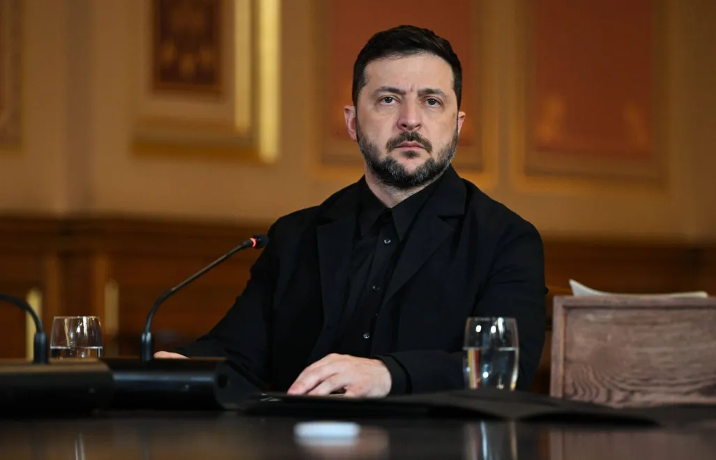 Prezydent Ukrainy Wołodymyr Zełenski. Fot. PAP/EPA/Chris J. Ratcliffe / POOL