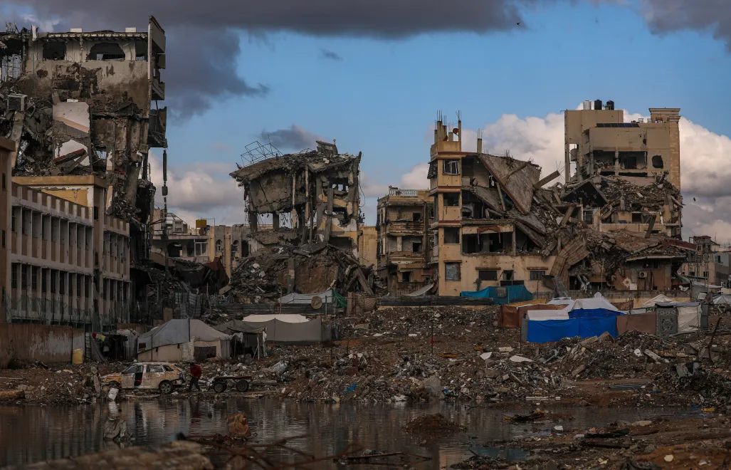 Strefa Gazy, fot. PAP/EPA/MOHAMMED SABER